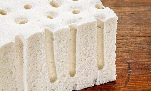 切割乳膠的切面