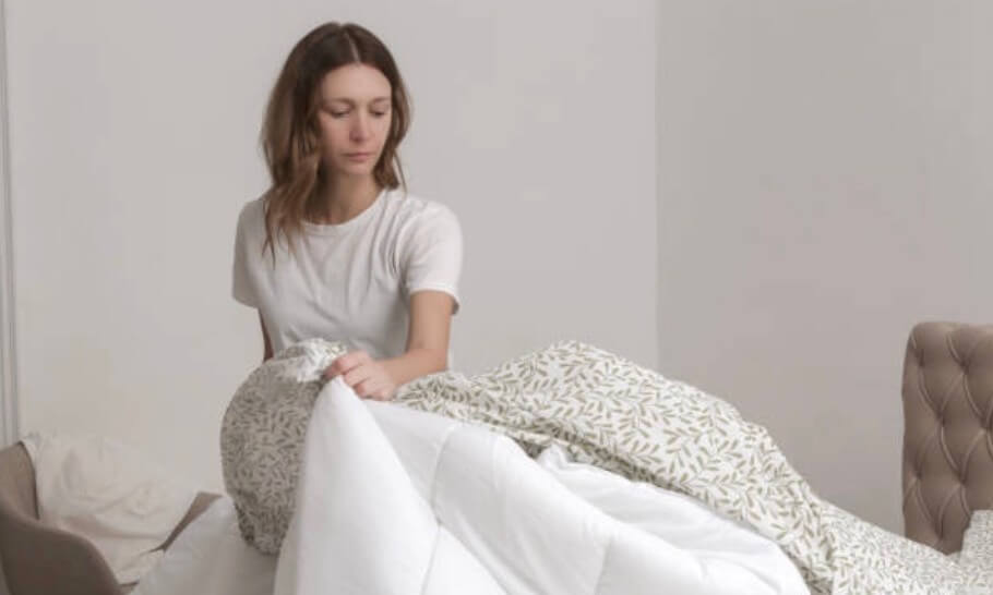 冬被被芯要裝進被套中使用