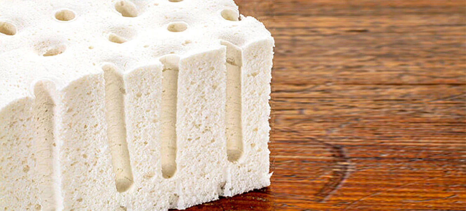 切割乳膠的切面