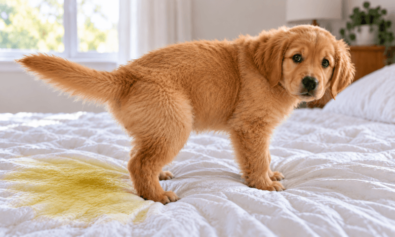 寵物毛小孩黃金獵犬幼犬尿床