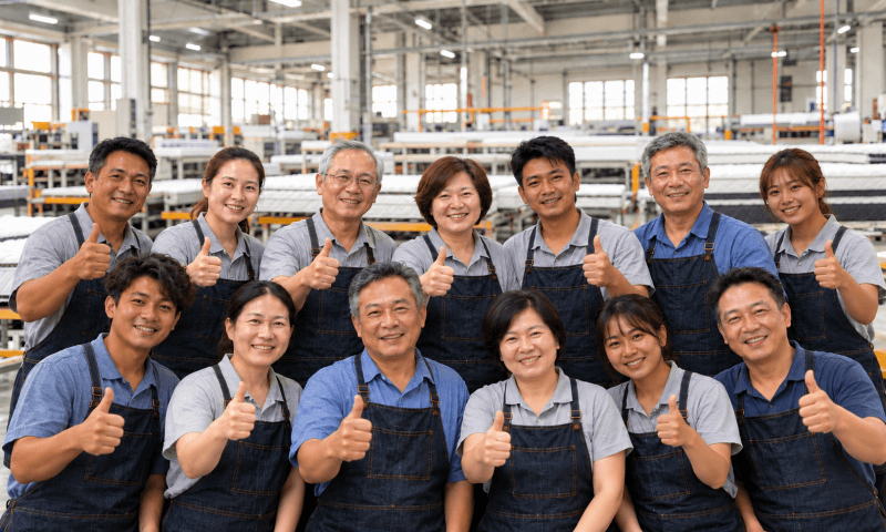 橘家床墊工廠製作師父團隊多年經驗