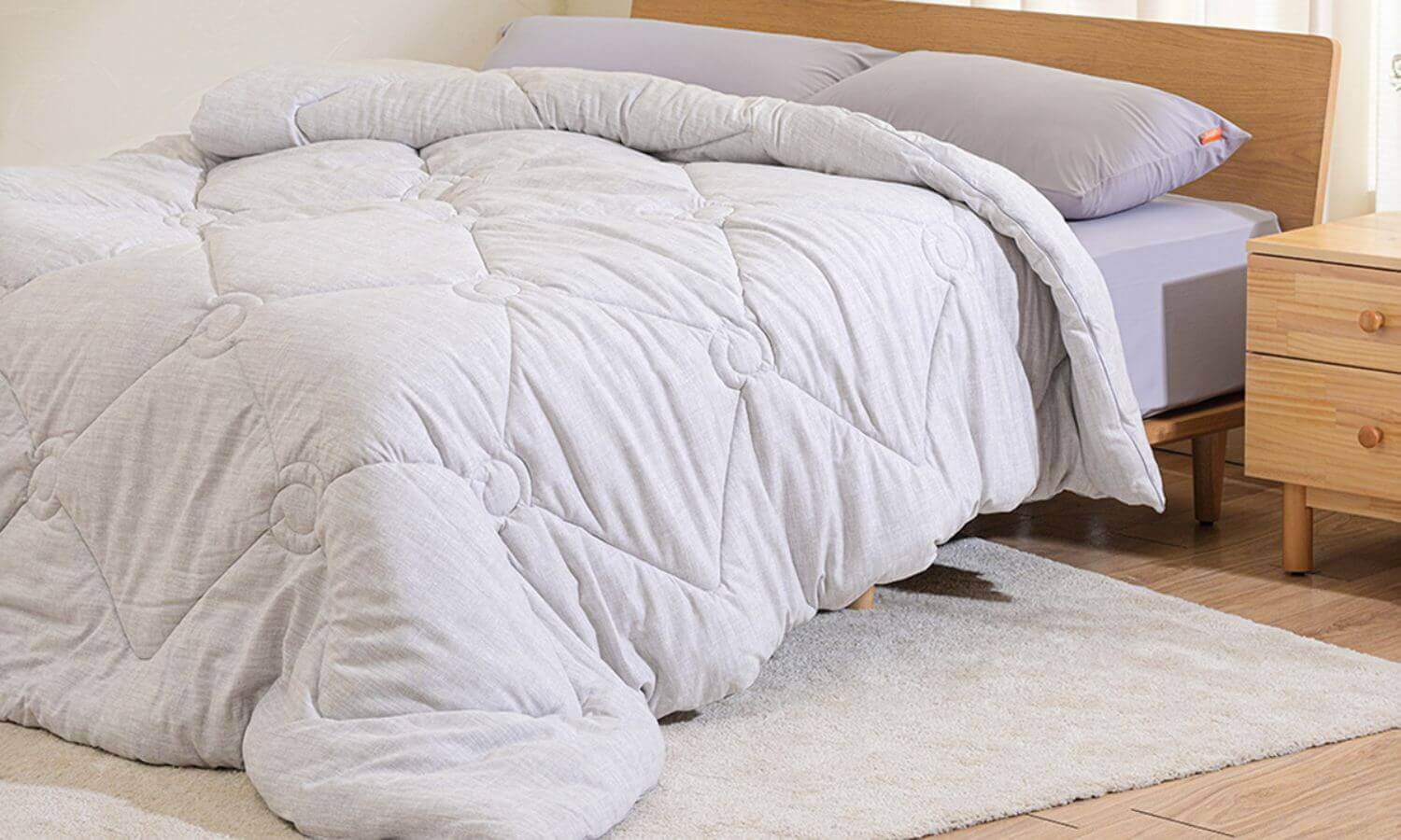 橘家石墨烯循環發熱被能發出遠紅外線，幫助身體放鬆、消除疲勞