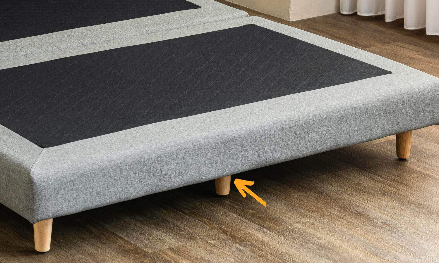 橘家貓抓皮實木腳床架-貼心防踢內縮設計