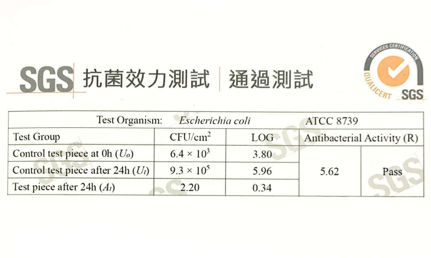 橘家貓抓皮機能皮革-通過SGS抗菌效力測試