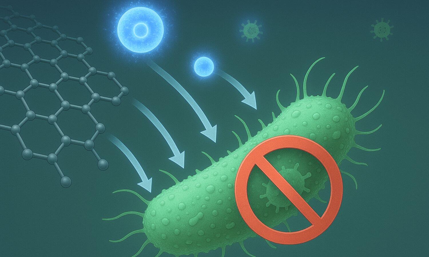 石墨烯能產生活性氧並破壞細菌細胞膜，有效抗菌、抑制臭味
