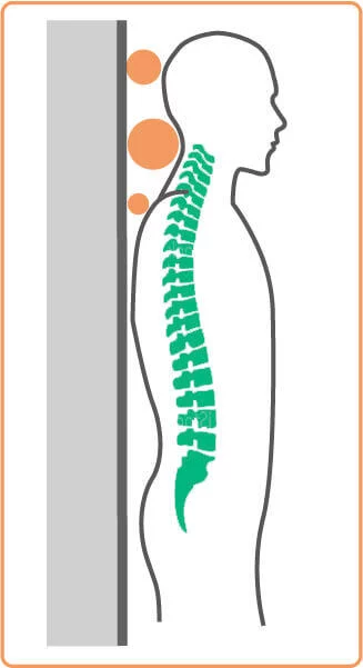 站直時頭碰不到牆壁
