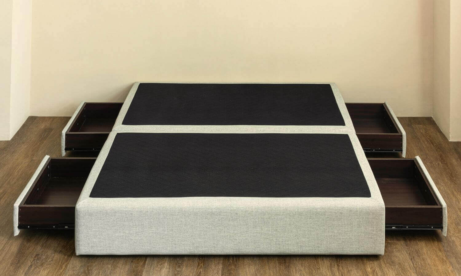 貓抓皮抽屜收納床架(落地型)-多組抽屜，隨手收納簡單又方便