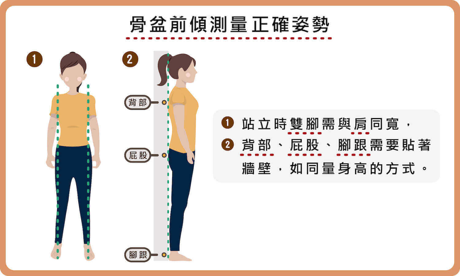 骨盆前傾測量正確姿勢